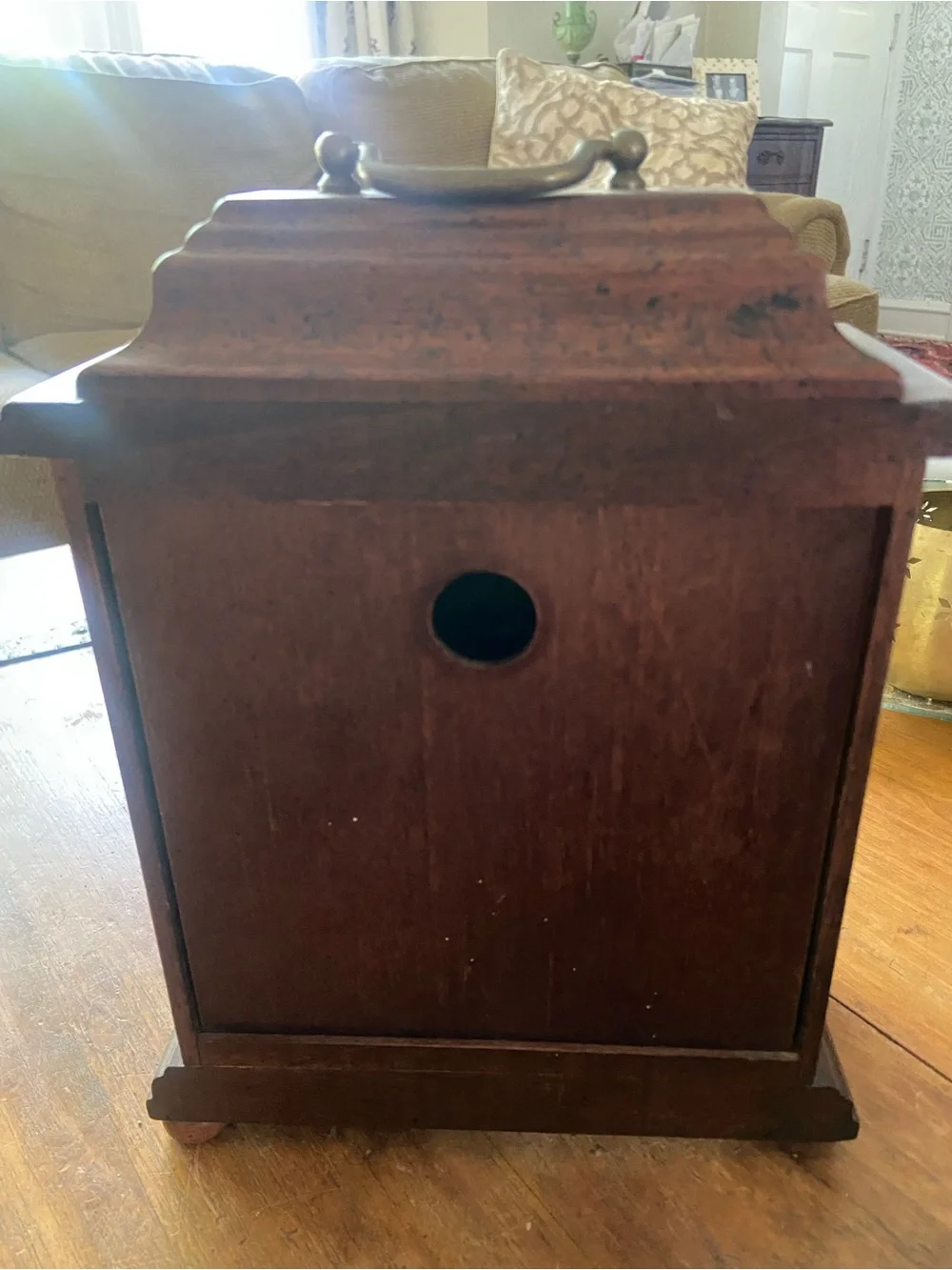 Vintage Mahogany Wood Mantle Clock
